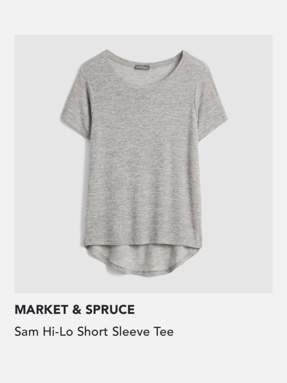 Stitch Fix Market & Spruce Super Soft Hi‑Lo Short Sleeve Tee